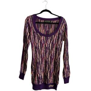 COOGI Vintage Multicolor 3D Knit Sweater Dress Size XL